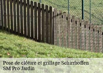 Pose de clôture et grillage schirrhoffen-67240 SM Pro Jardin